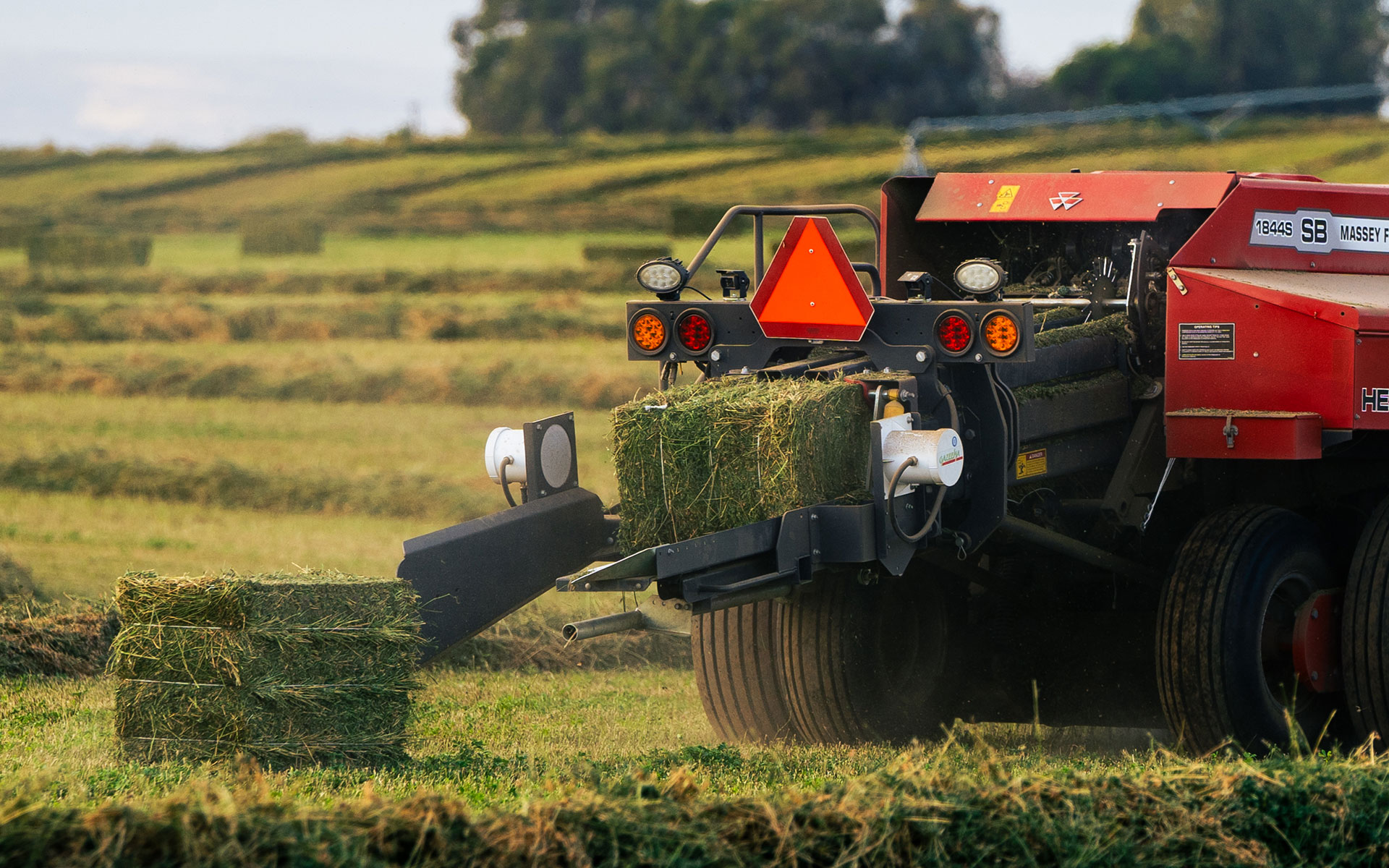 Gazeeka 180 Moisture Gauge operating on a small square baler